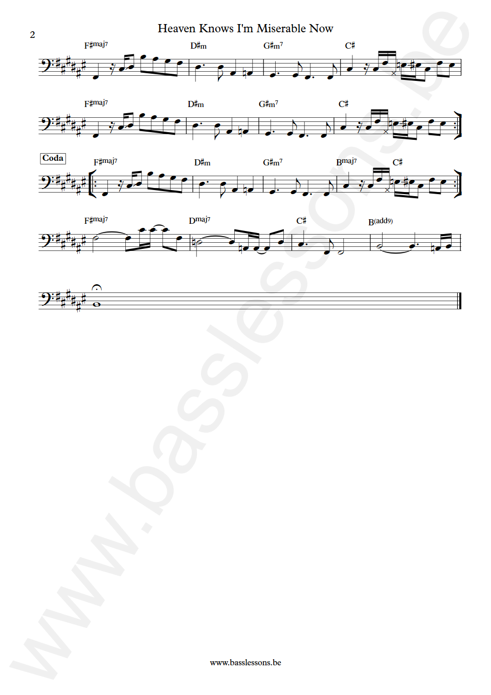 The Smiths Heaven Knows I'm Miserable Now Andy Rourke Bass Transcription part 2