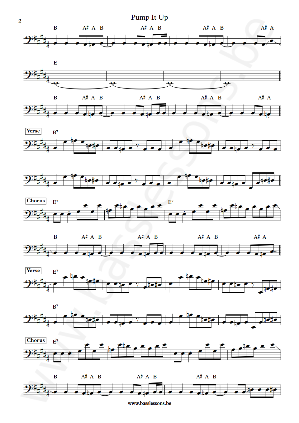 Elvis Costello Pump It Up Bruce Thomas Bass Transcription part 2