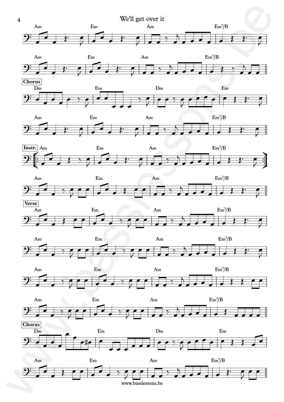 Lloyd Parks We'll get over it Lloyd Parks Bass Transcription part 4