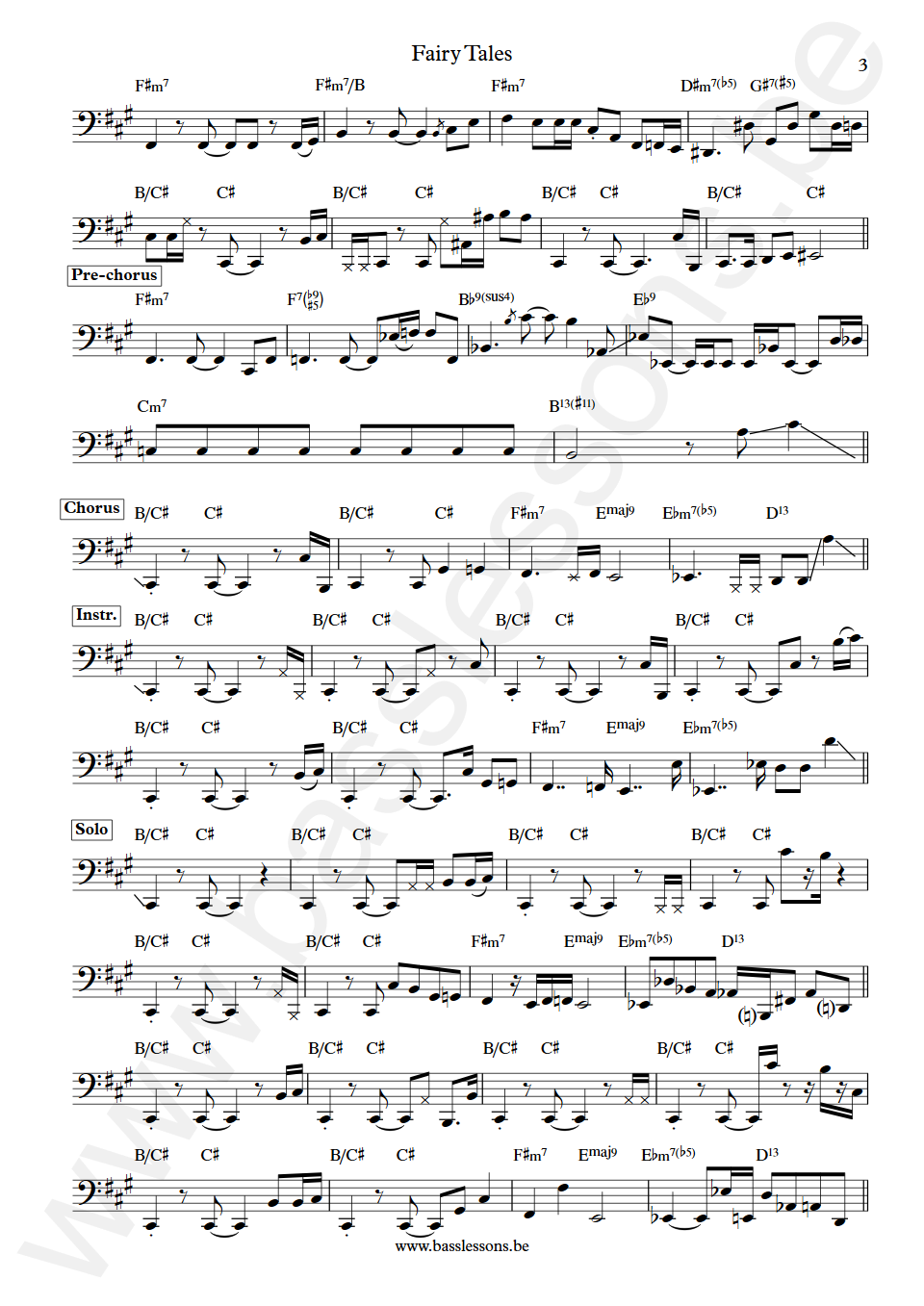 Anita Baker Fairy Tales Nathan East Bass Transcription part 3