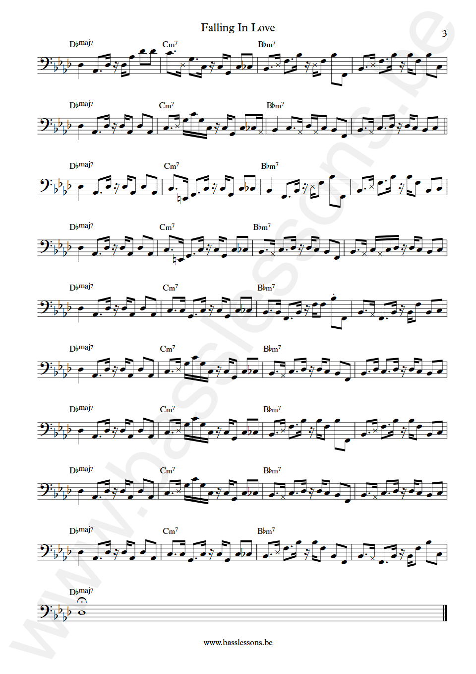 New Birth Falling In Love Leroy Taylor Bass Transcription part 3