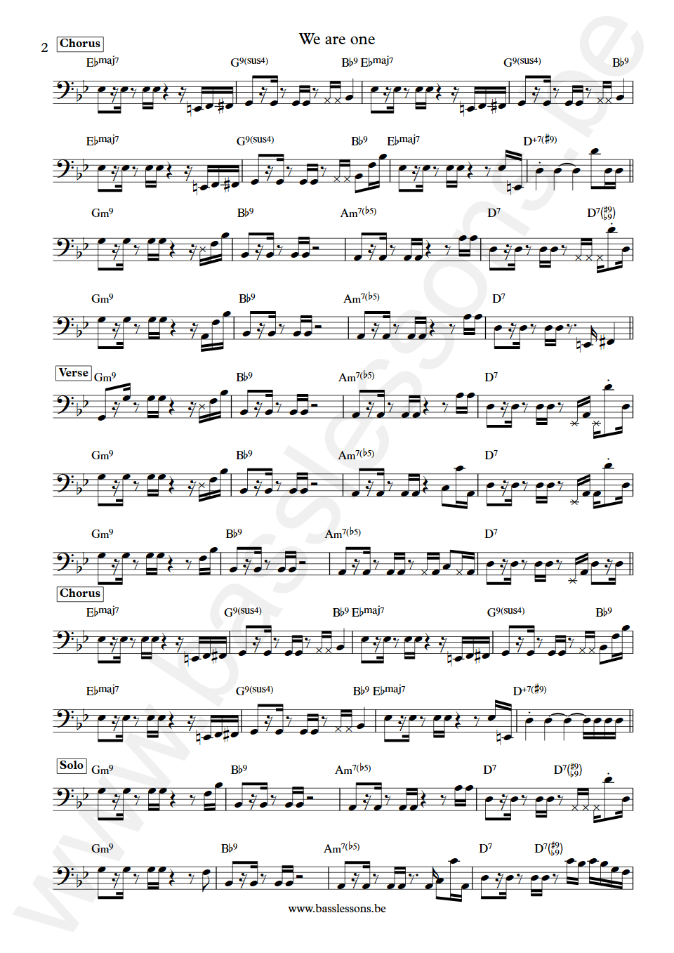 Maze We are one Robin Duhe Bass Transcription part 2