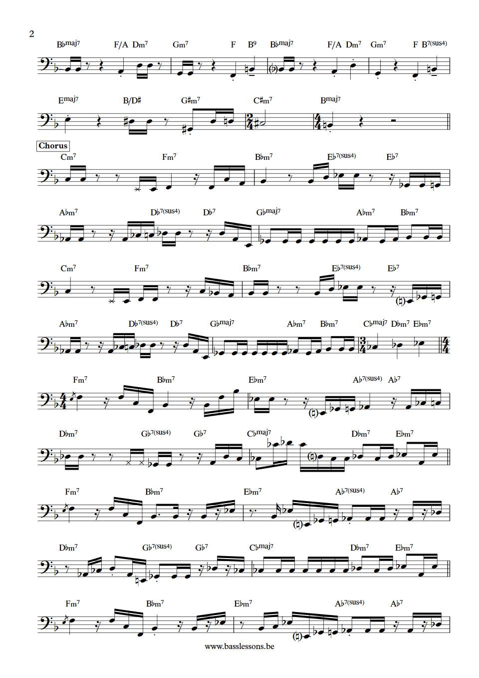 Earth, Wind & Fire After The Love Has Gone Verdine White Bass Transcription part 2